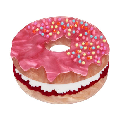 Donut Cake Brooch (IMPERFECT)  -  Erstwilder  -  Quirky Resin and Enamel Accessories