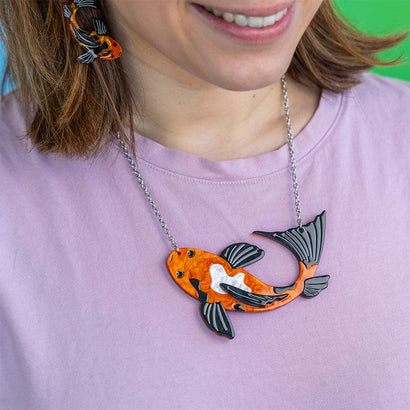 Playing Koi Necklace  -  Erstwilder  -  Quirky Resin and Enamel Accessories