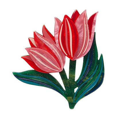 Timeless Tulips Brooch  -  Erstwilder  -  Quirky Resin and Enamel Accessories