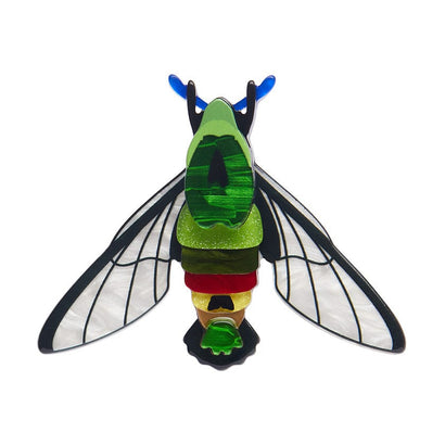 Glimmer the Hawk Moth Brooch (IMPERFECT)  -  Erstwilder  -  Quirky Resin and Enamel Accessories