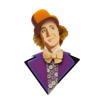 Mr Wonka Brooch  -  Erstwilder  -  Quirky Resin and Enamel Accessories