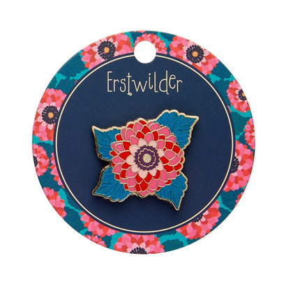 Dazzling Dahlia Enamel Pin  -  Erstwilder  -  Quirky Resin and Enamel Accessories