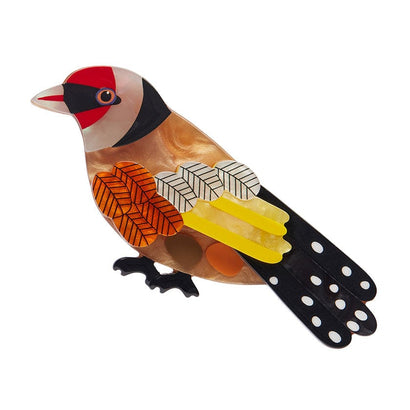 Go for Goldfinch Brooch  -  Erstwilder  -  Quirky Resin and Enamel Accessories