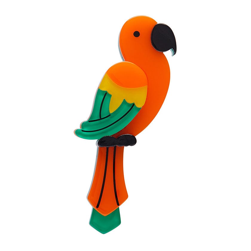 Pancha’s Parrot Brooch  -  Erstwilder  -  Quirky Resin and Enamel Accessories