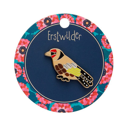 Go for Goldfinch Enamel Pin  -  Erstwilder  -  Quirky Resin and Enamel Accessories