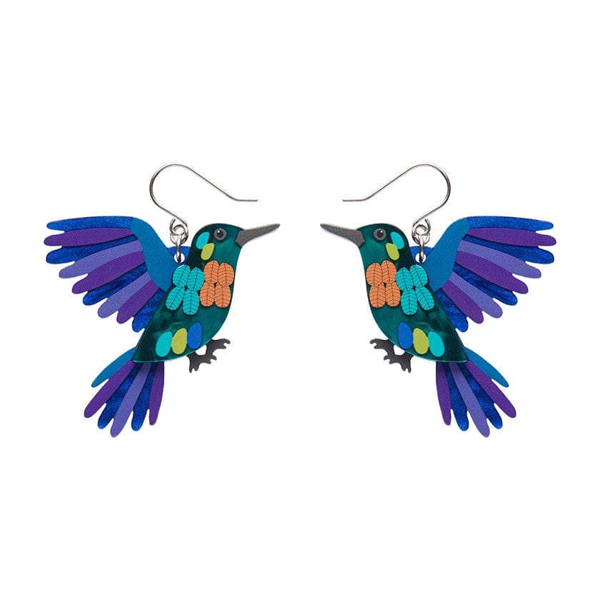 Humming Harmony Drop Earrings  -  Erstwilder  -  Quirky Resin and Enamel Accessories