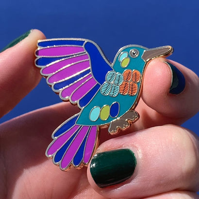 Humming Harmony Enamel Pin  -  Erstwilder  -  Quirky Resin and Enamel Accessories