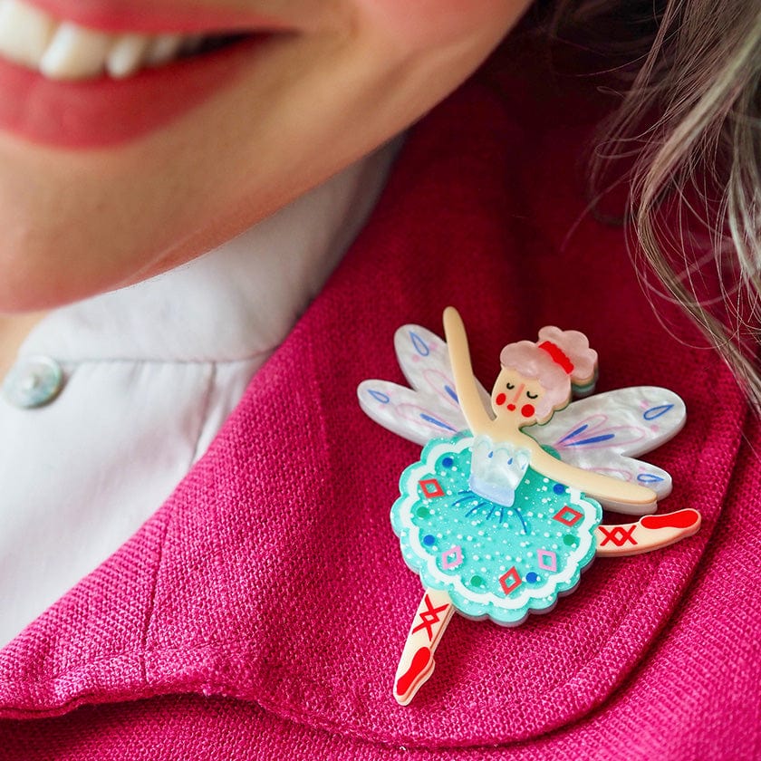 Fairy Ballet Brooch  -  Erstwilder  -  Quirky Resin and Enamel Accessories