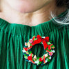 Evergreen Wreath Brooch