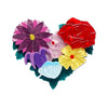 Corazon de Flores Brooch