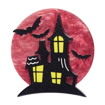 On Haunted Hill Brooch  -  Erstwilder  -  Quirky Resin and Enamel Accessories