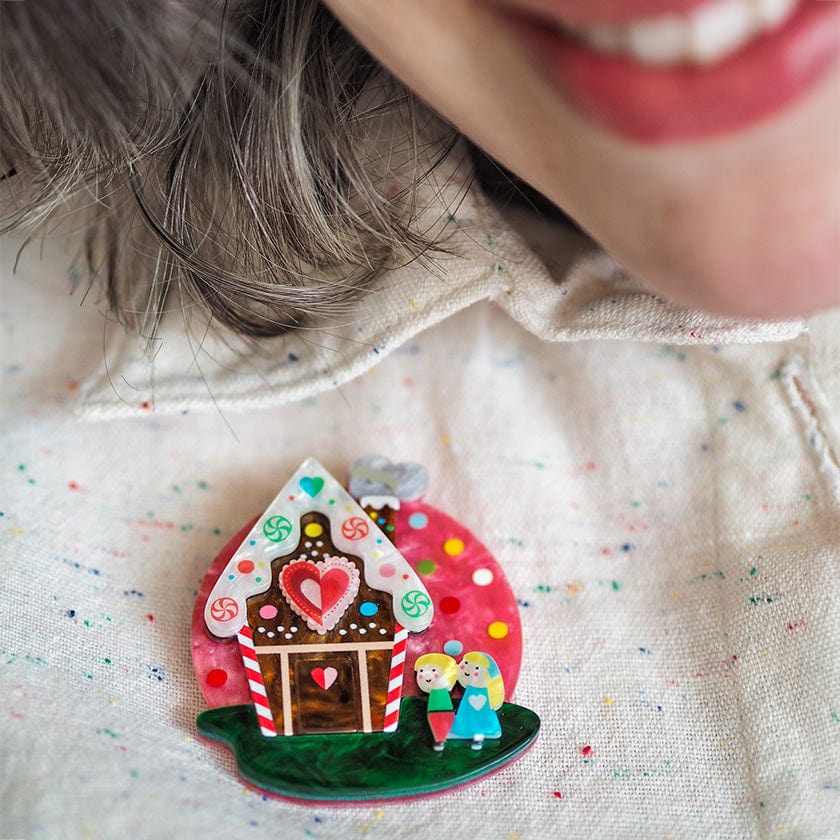 Home Sweet Home Brooch  -  Erstwilder  -  Quirky Resin and Enamel Accessories