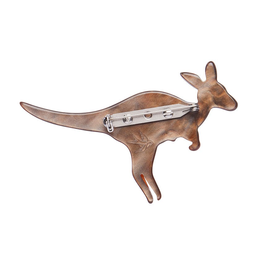 Joy the Kangaroo Brooch  -  Erstwilder  -  Quirky Resin and Enamel Accessories