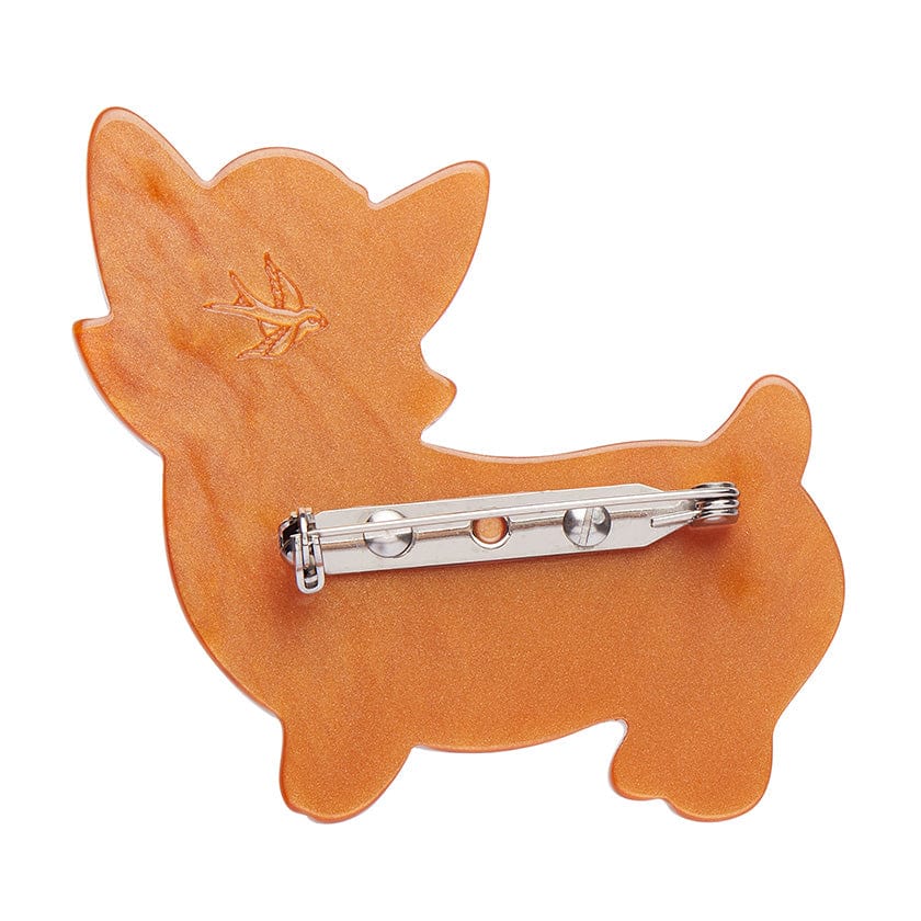 Susan the Corgi Brooch  -  Erstwilder  -  Quirky Resin and Enamel Accessories