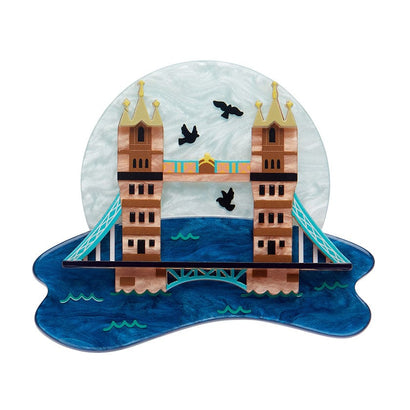 Tower Bridge Brooch  -  Erstwilder  -  Quirky Resin and Enamel Accessories