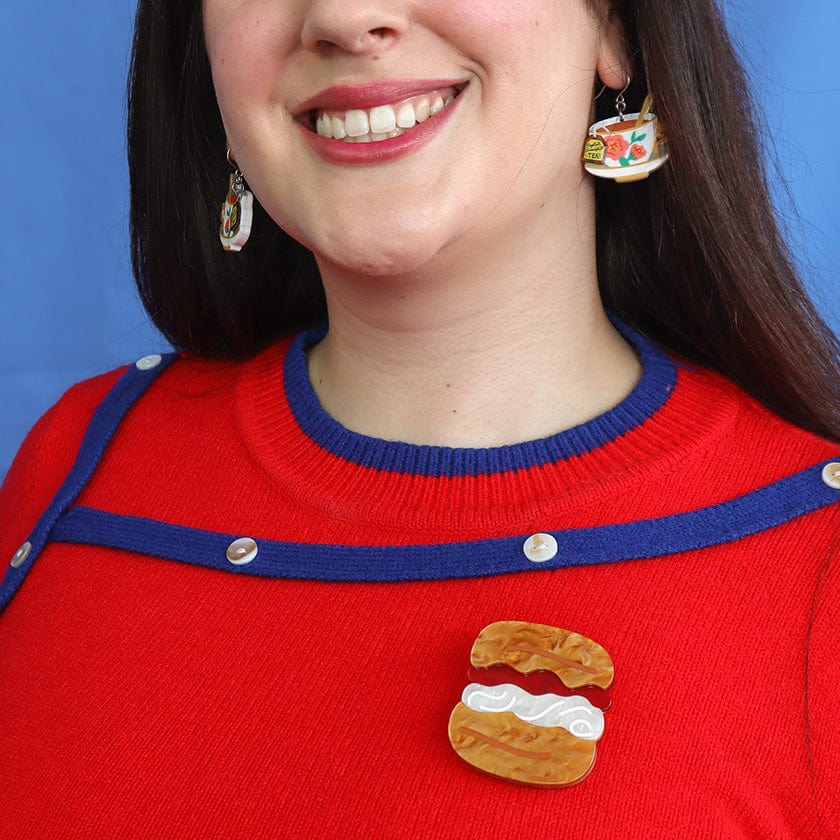 The Great British Scone Brooch  -  Erstwilder  -  Quirky Resin and Enamel Accessories