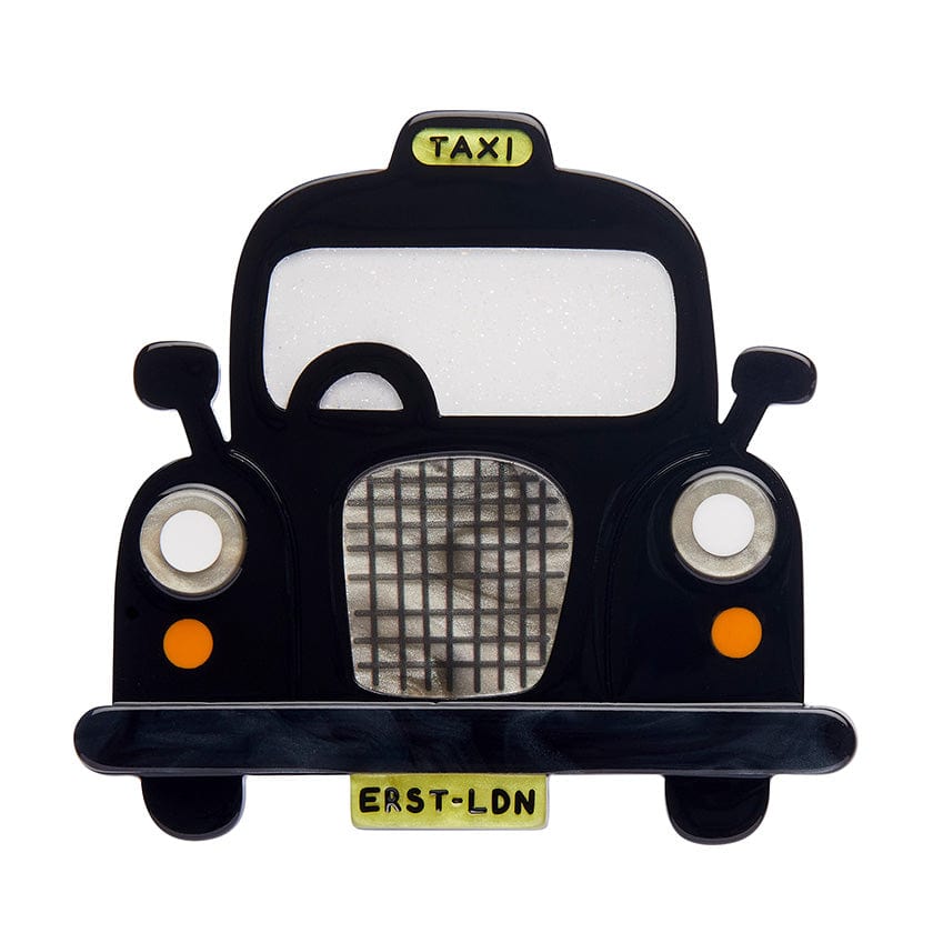 Black Cab Brooch  -  Erstwilder  -  Quirky Resin and Enamel Accessories