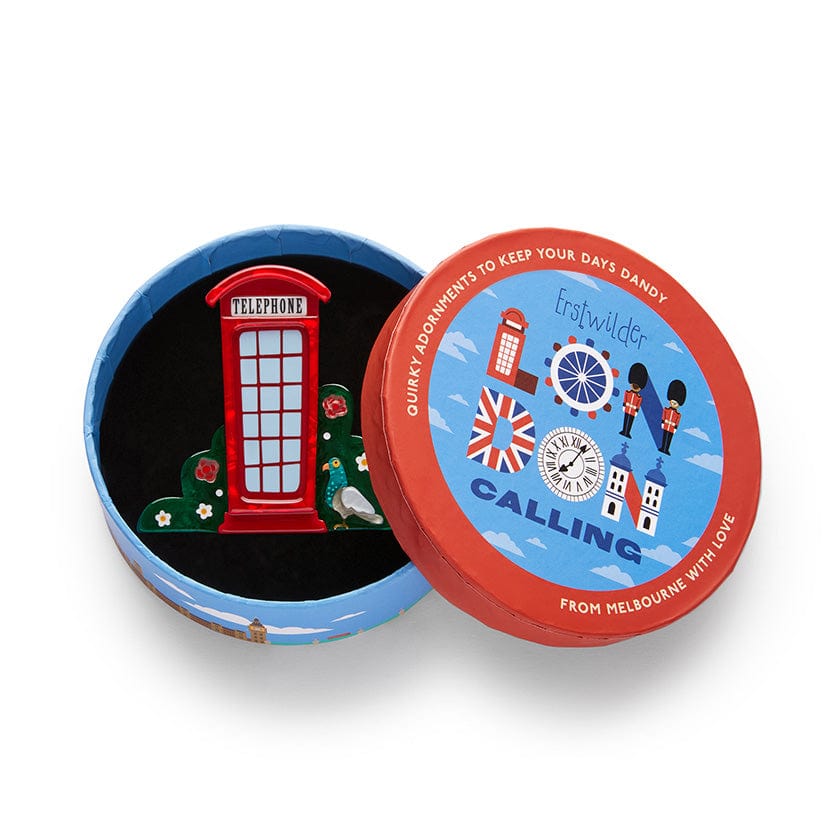 London Calling Brooch  -  Erstwilder  -  Quirky Resin and Enamel Accessories