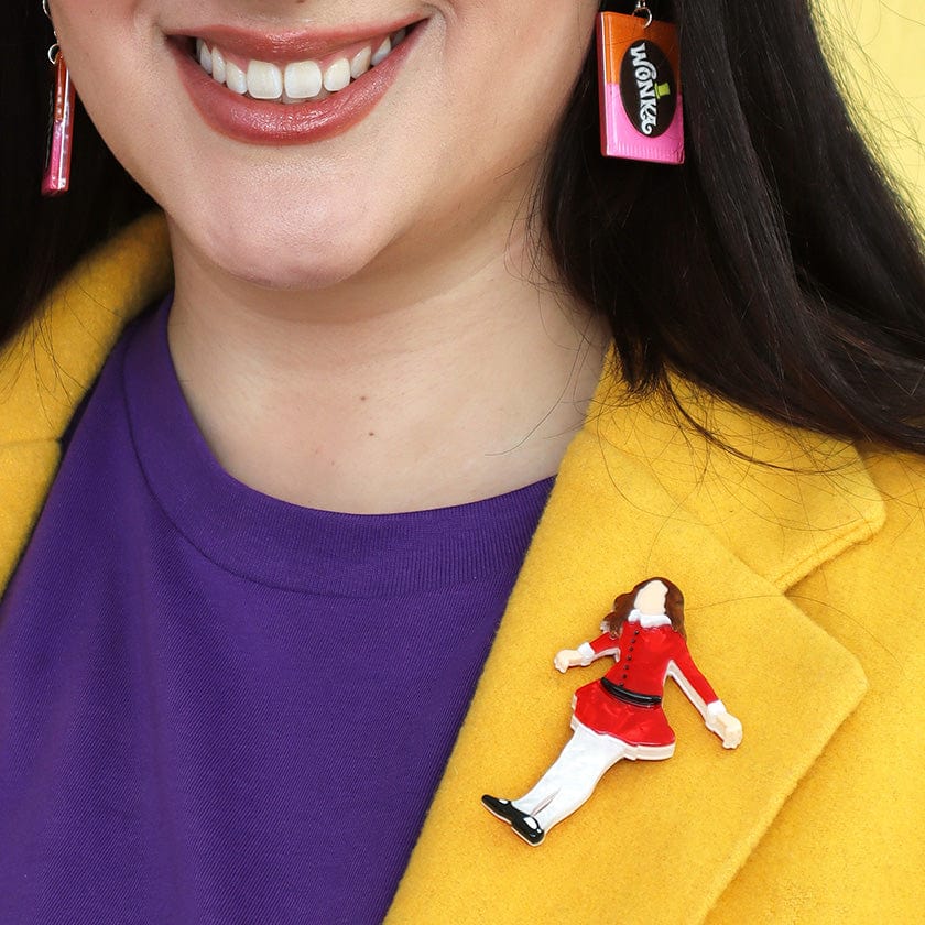 Veruca Salt Brooch  -  Erstwilder  -  Quirky Resin and Enamel Accessories