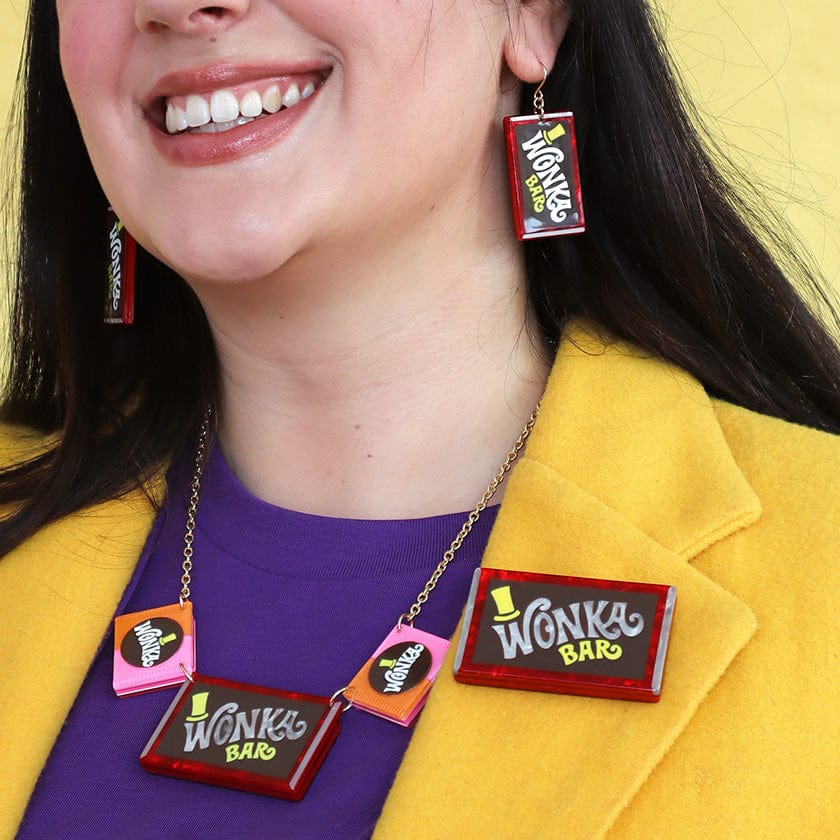 Original Wonka Bar Brooch  -  Erstwilder  -  Quirky Resin and Enamel Accessories