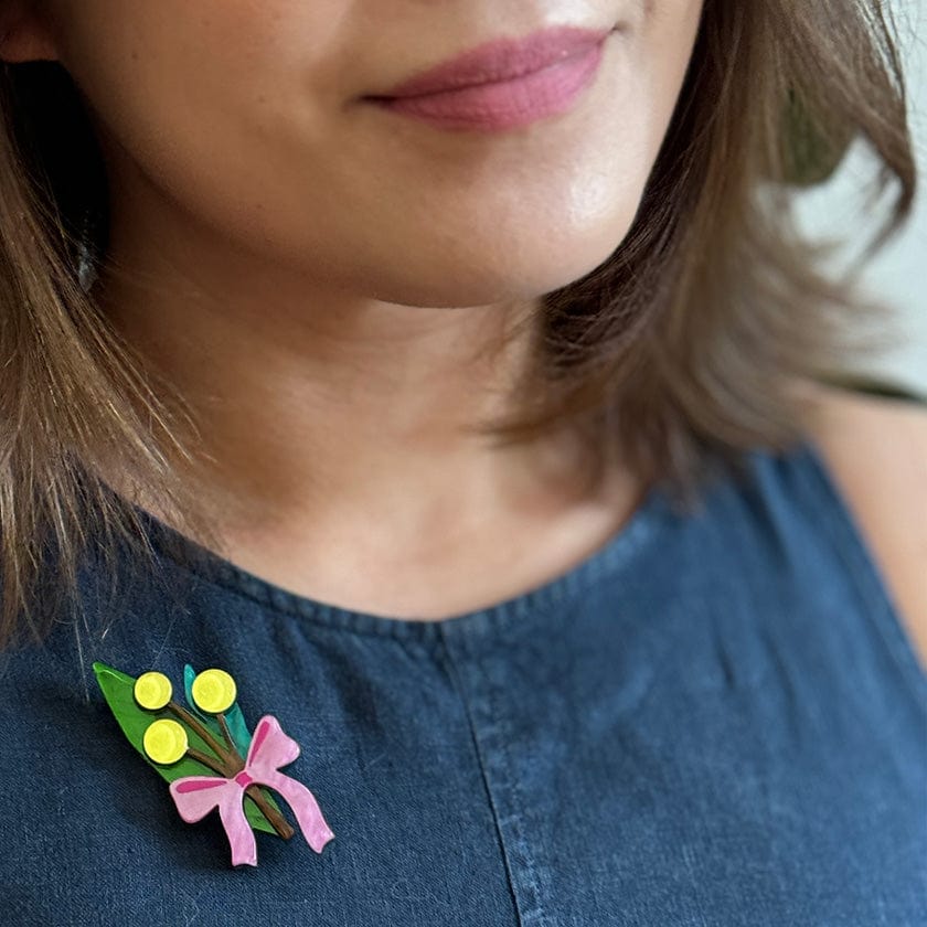 Sunny Billy Buttons Brooch  -  Erstwilder  -  Quirky Resin and Enamel Accessories