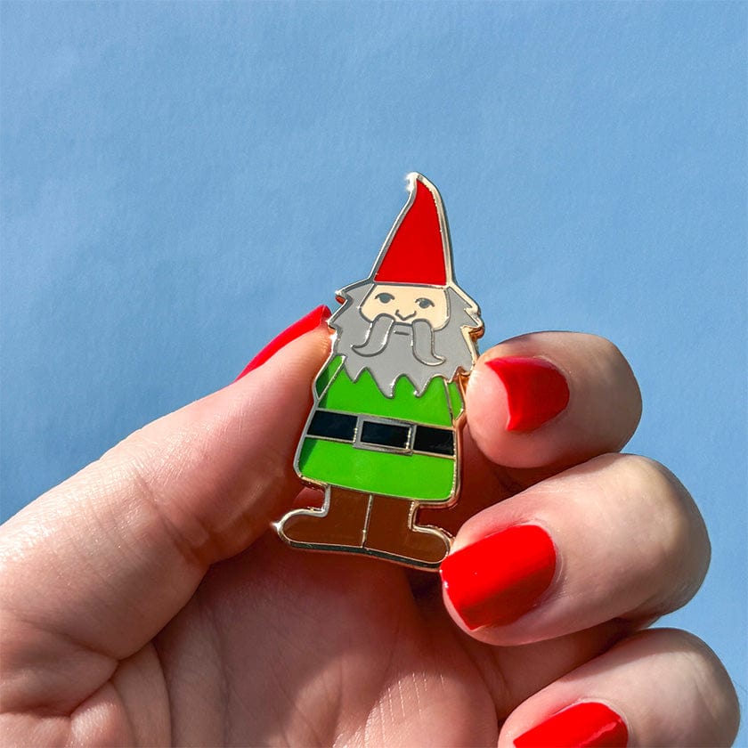 There’s No Place Like Gnome Enamel Pin  -  Erstwilder  -  Quirky Resin and Enamel Accessories