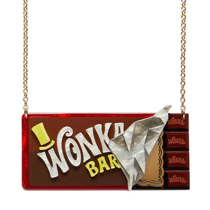 Winning Wonka Bar Necklace  -  Erstwilder  -  Quirky Resin and Enamel Accessories