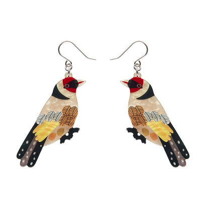 Go for Goldfinch Drop Earrings  -  Erstwilder  -  Quirky Resin and Enamel Accessories