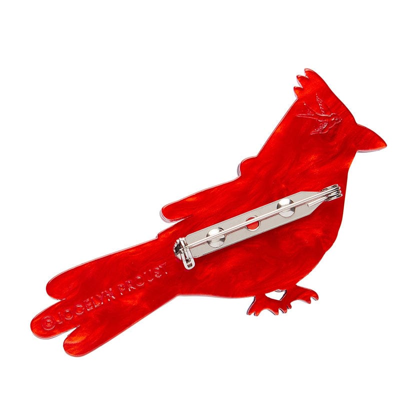 Crimson Cardinal Brooch  -  Erstwilder  -  Quirky Resin and Enamel Accessories