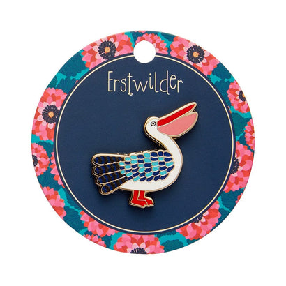 Pelican Perfection Enamel Pin  -  Erstwilder  -  Quirky Resin and Enamel Accessories