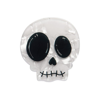 Skull Mini Brooch  -  Erstwilder Simplified  -  Quirky Resin and Enamel Accessories