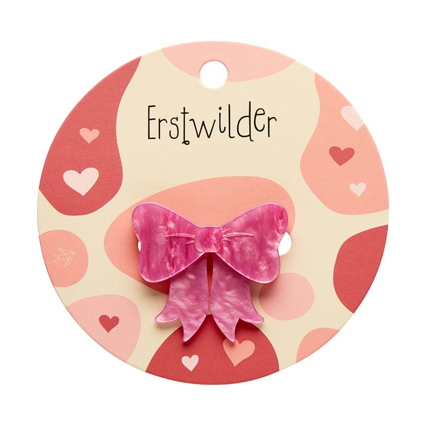 Sweet Bow Simplified Mini Brooch  -  Erstwilder Simplified  -  Quirky Resin and Enamel Accessories