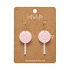 Lollypop Drop Earrings - Light Pink