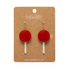 Lollypop Drop Earrings - Red