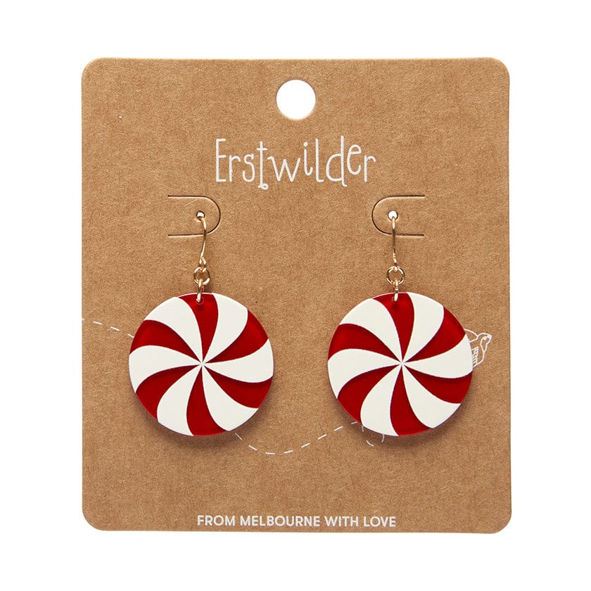 Lollies Drop Earrings - Red  -  Erstwilder Essentials  -  Quirky Resin and Enamel Accessories