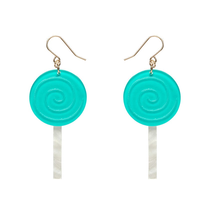 Lollypop Drop Earrings - Green  -  Erstwilder Essentials  -  Quirky Resin and Enamel Accessories