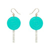 Lollypop Drop Earrings - Green