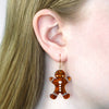 Gingerbread Man Drop Earrings