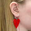 From the Heart Essential Drop Earrings - Red