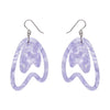 Atomic Boomerang Drop Earrings - Lilac