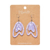 Atomic Boomerang Drop Earrings - Lilac