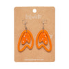 Atomic Boomerang Drop Earrings - Orange