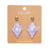 Atomic Diamond Drop Earrings - Lilac