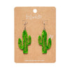 Cactus Drop Earrings - Light Green