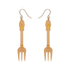 Fork, Please! Drop Earrings - Gold