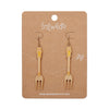 Fork, Please! Drop Earrings - Gold