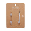 Fork, Please! Drop Earrings - Silver