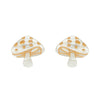 Mushroom Stud Earrings - Cream