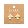 Mushroom Stud Earrings - Cream