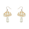 Mushroom Drop Earrings - Cream